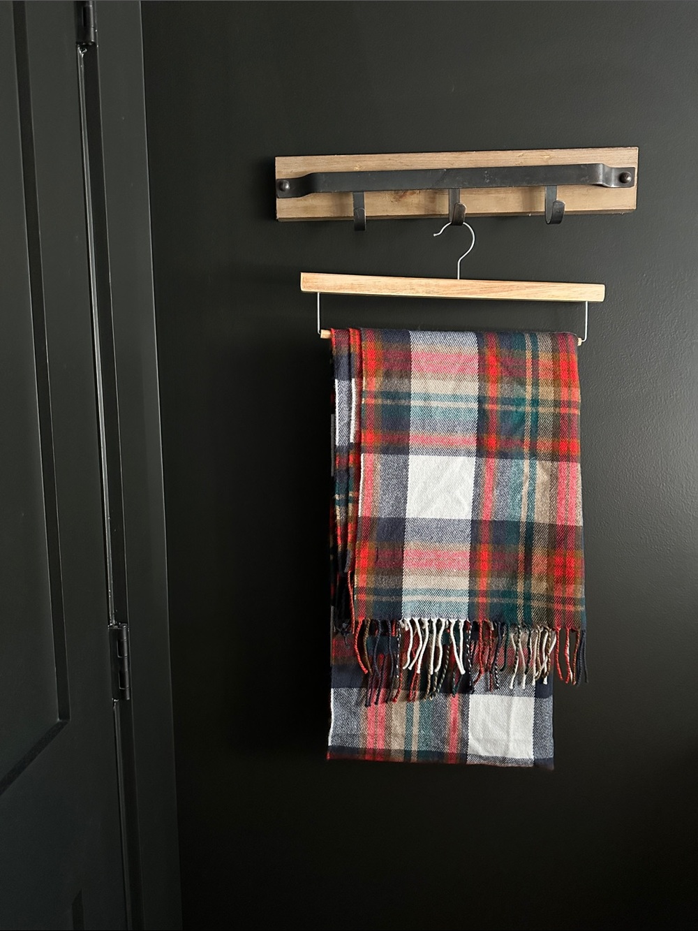 J Crew Plaid Fringe Scarf